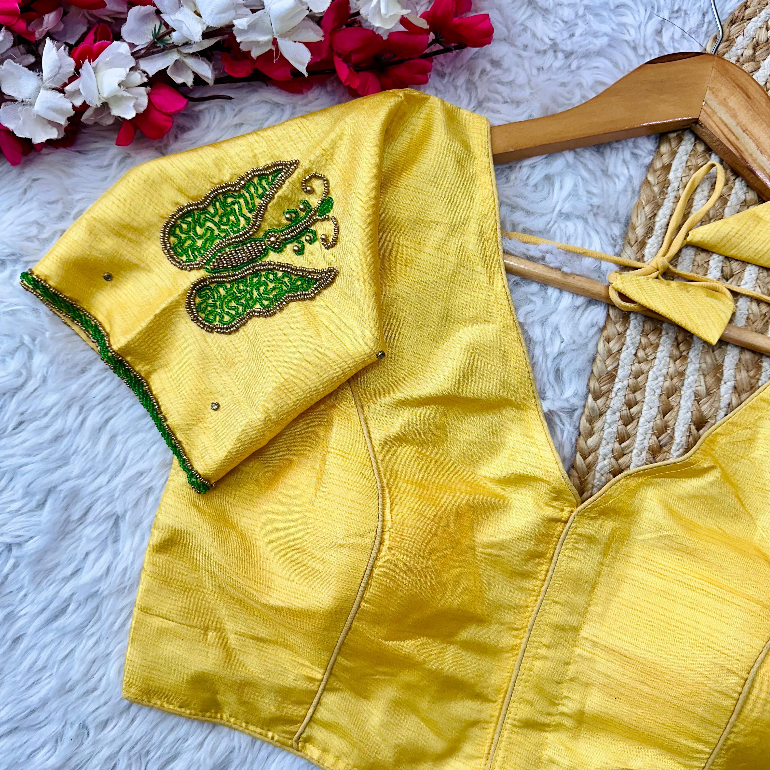 Beautiful Designer Mayo silk Handcrafted Work Blouse