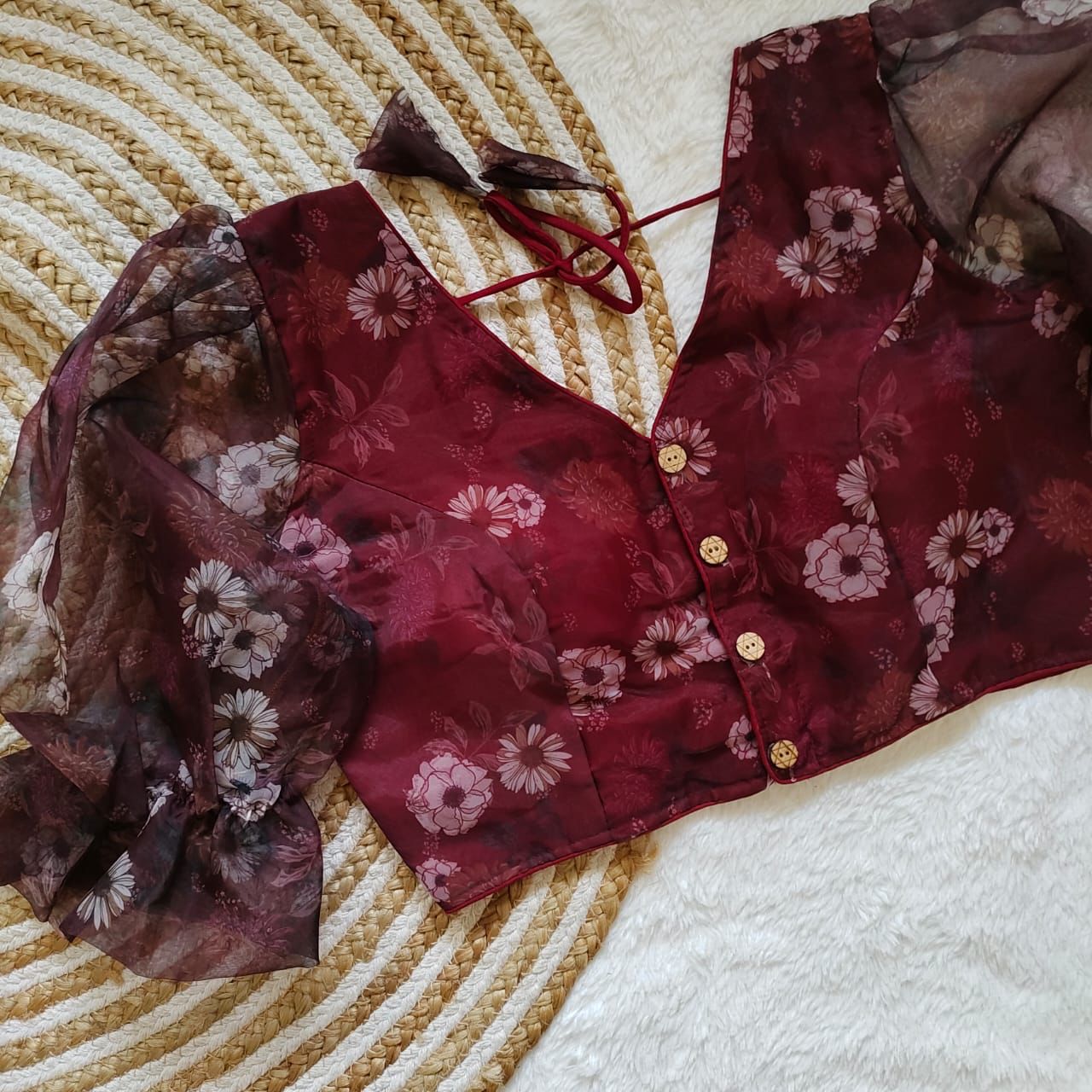 Beautiful Designer Organza silk Blouse