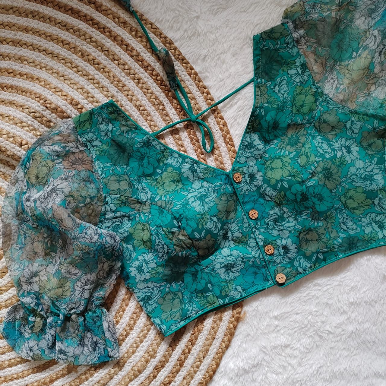 Beautiful Designer Organza silk Blouse