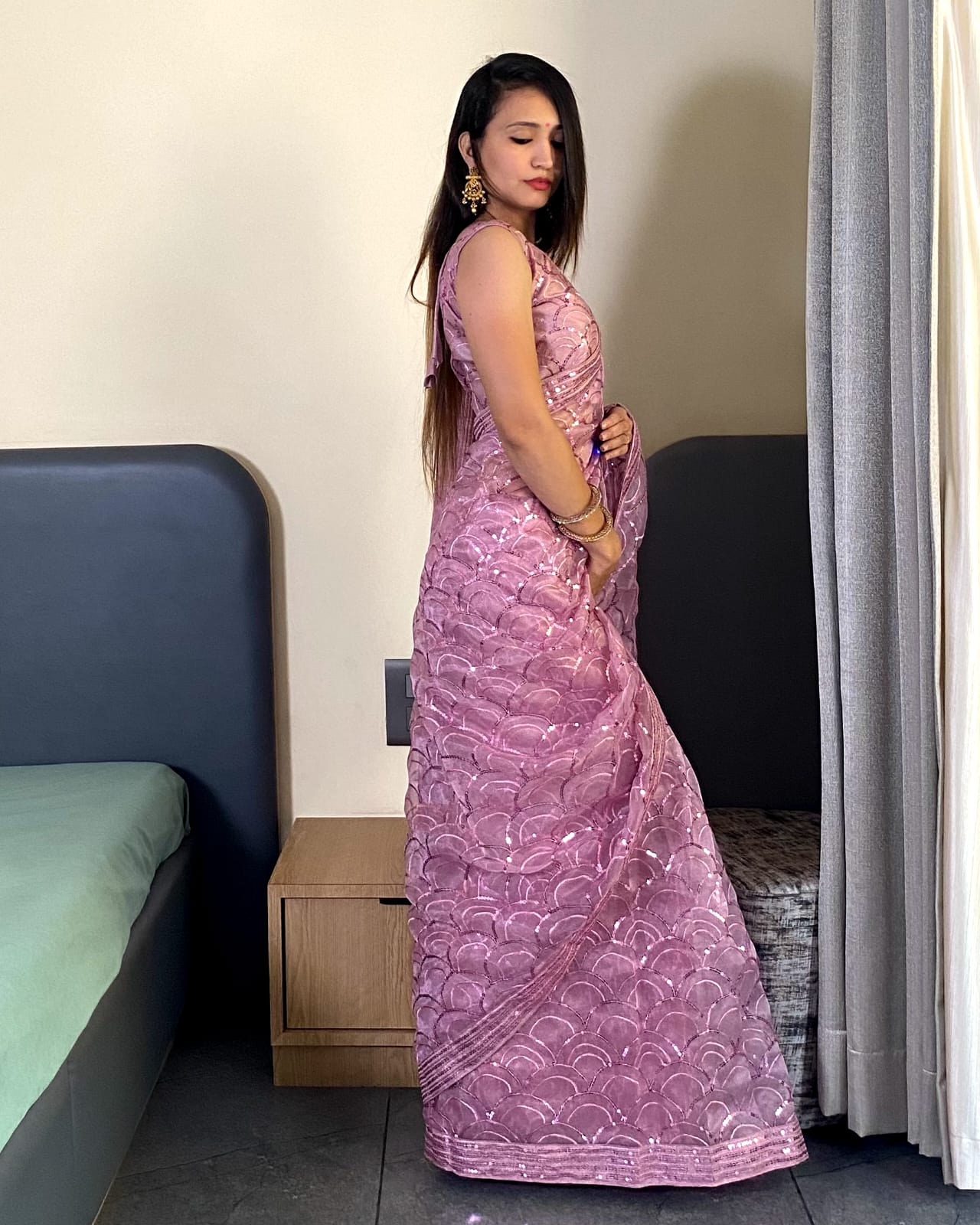 Beautiful Designer Heavy Butterfly Net Exclusive Sequanc Saree Design 5055