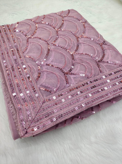 Beautiful Designer Heavy Butterfly Net Exclusive Sequanc Saree Design 5055