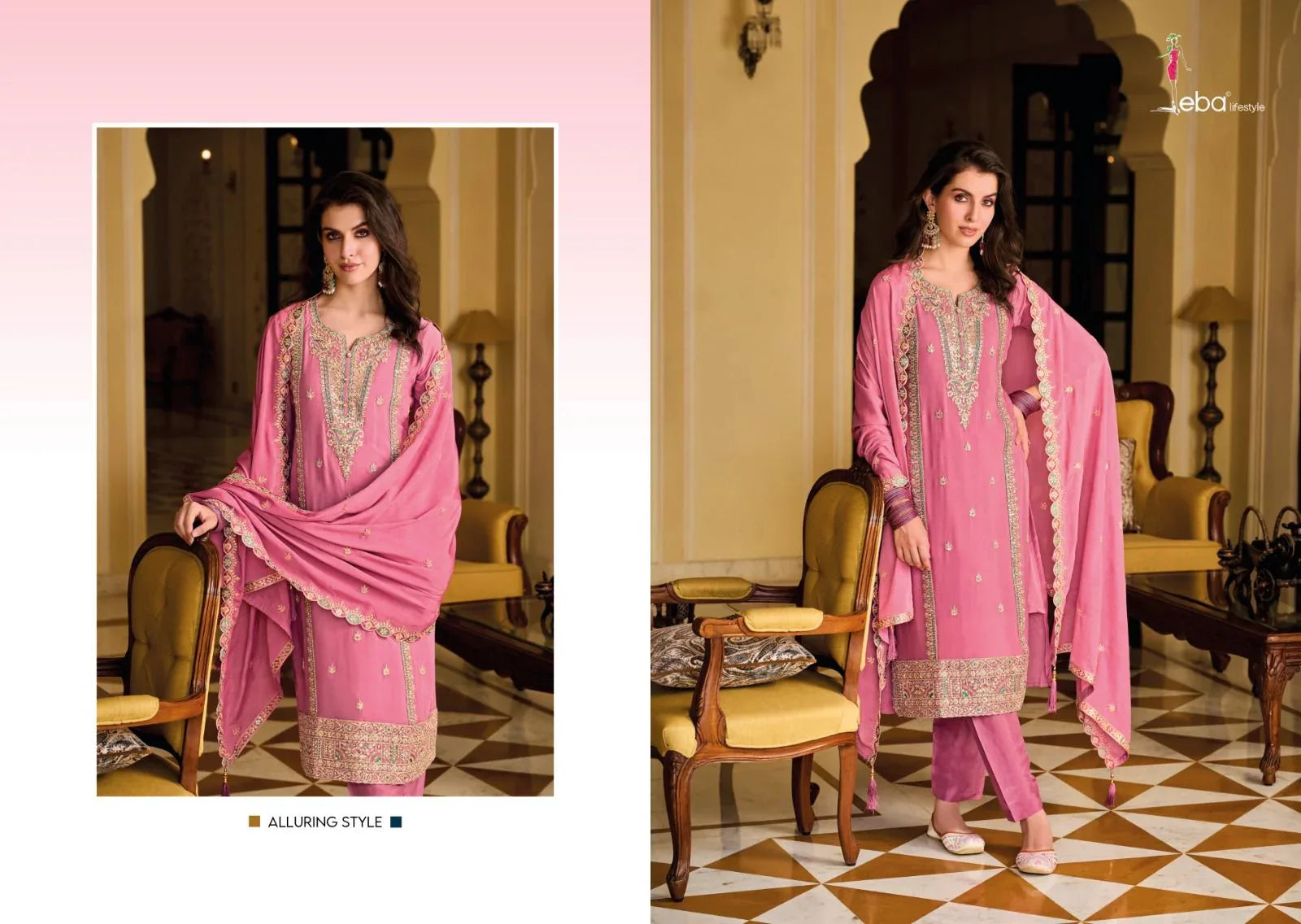 Eba Ayat 1632-1634 Series Heavy Chinon Embroidery Work Salwar Suits (1699x3)