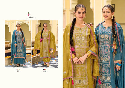 Eba Diva Premium Silk With Emboidery Work Salwar Suits 1649-1650 Series (2299x02)