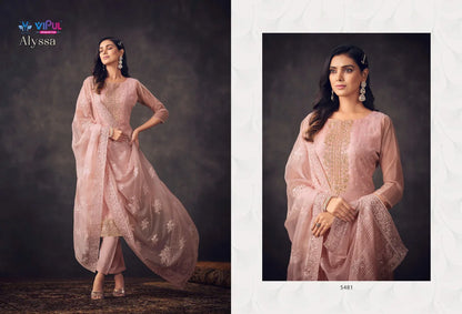 Vipul Fashion Alyssa Series 5481-5486 Organza Suit (2400x06)
