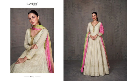 Sayuri Qurbat Series 5370-5372 Real Georgette Gown With Dupatta (2499x03)