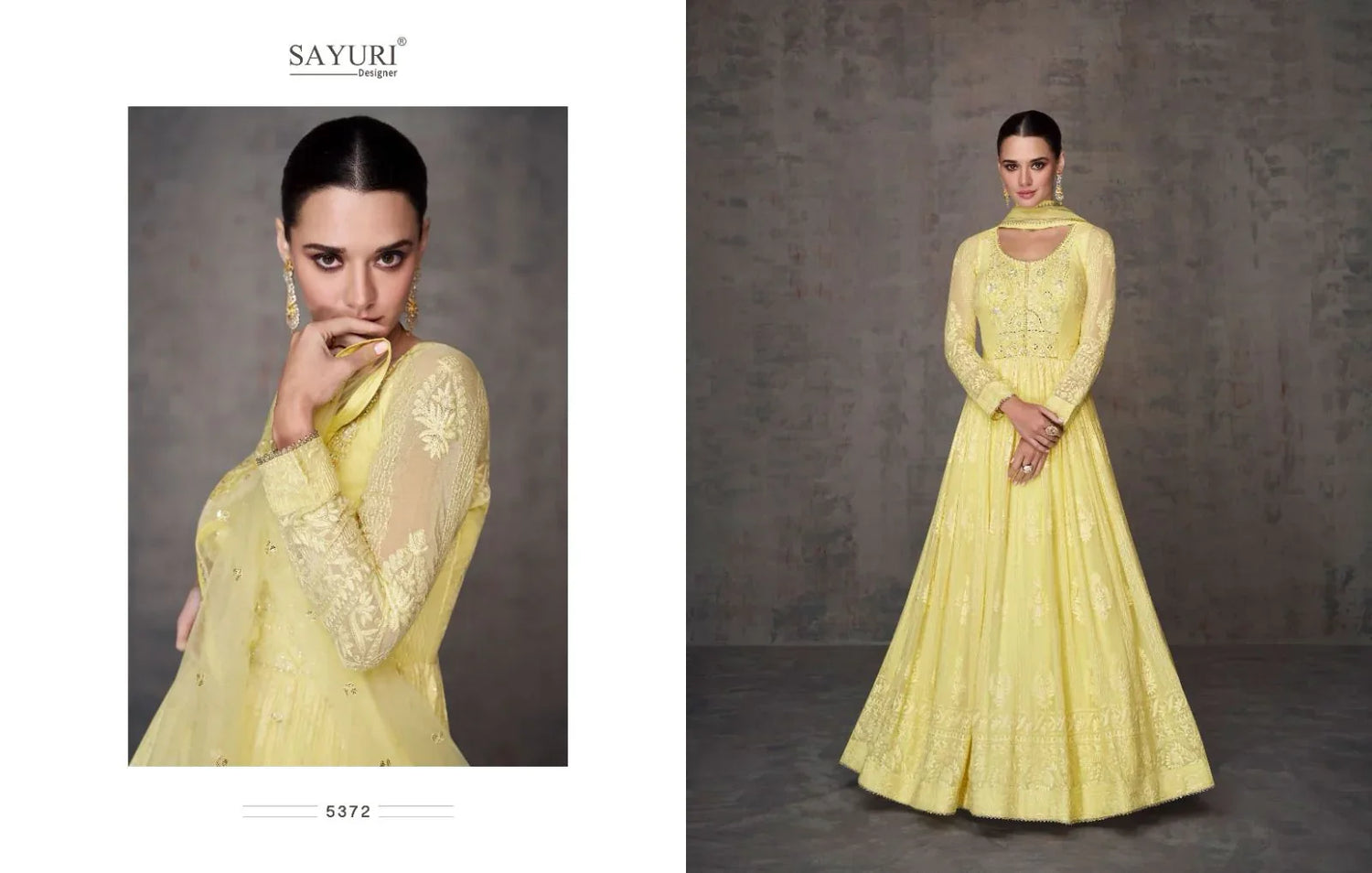 Sayuri Qurbat Series 5370-5372 Real Georgette Gown With Dupatta (2499x03)