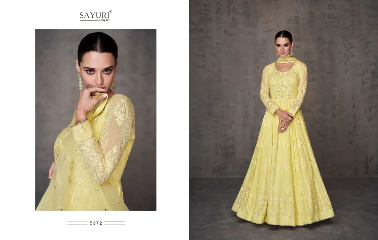 Sayuri Qurbat Series 5370-5372 Real Georgette Gown With Dupatta (2499x03)