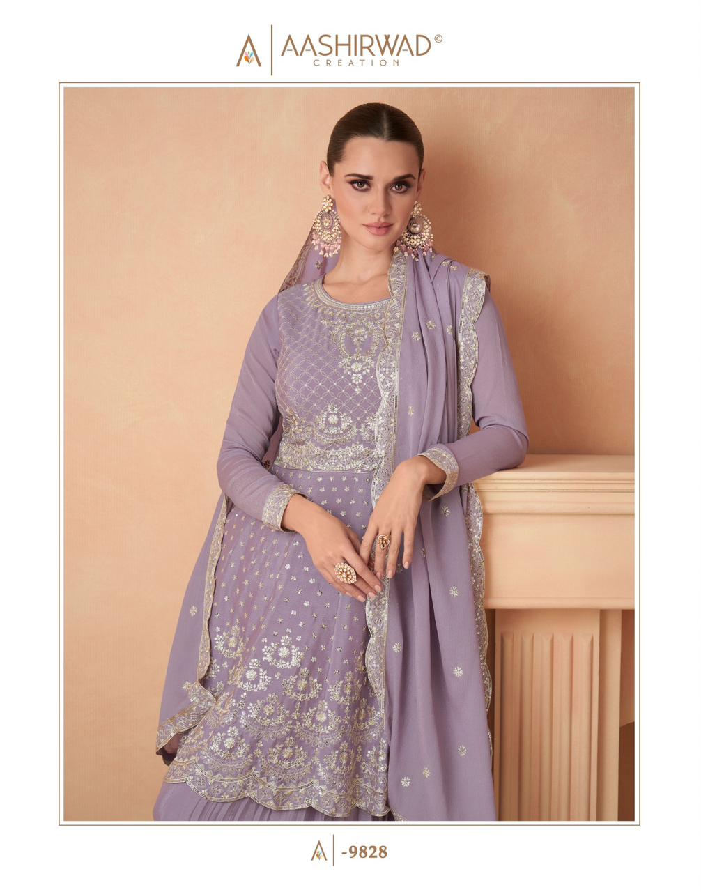 Ashirwad Aahana Premium Chinnon Silk Salwar Suits (2549x03)