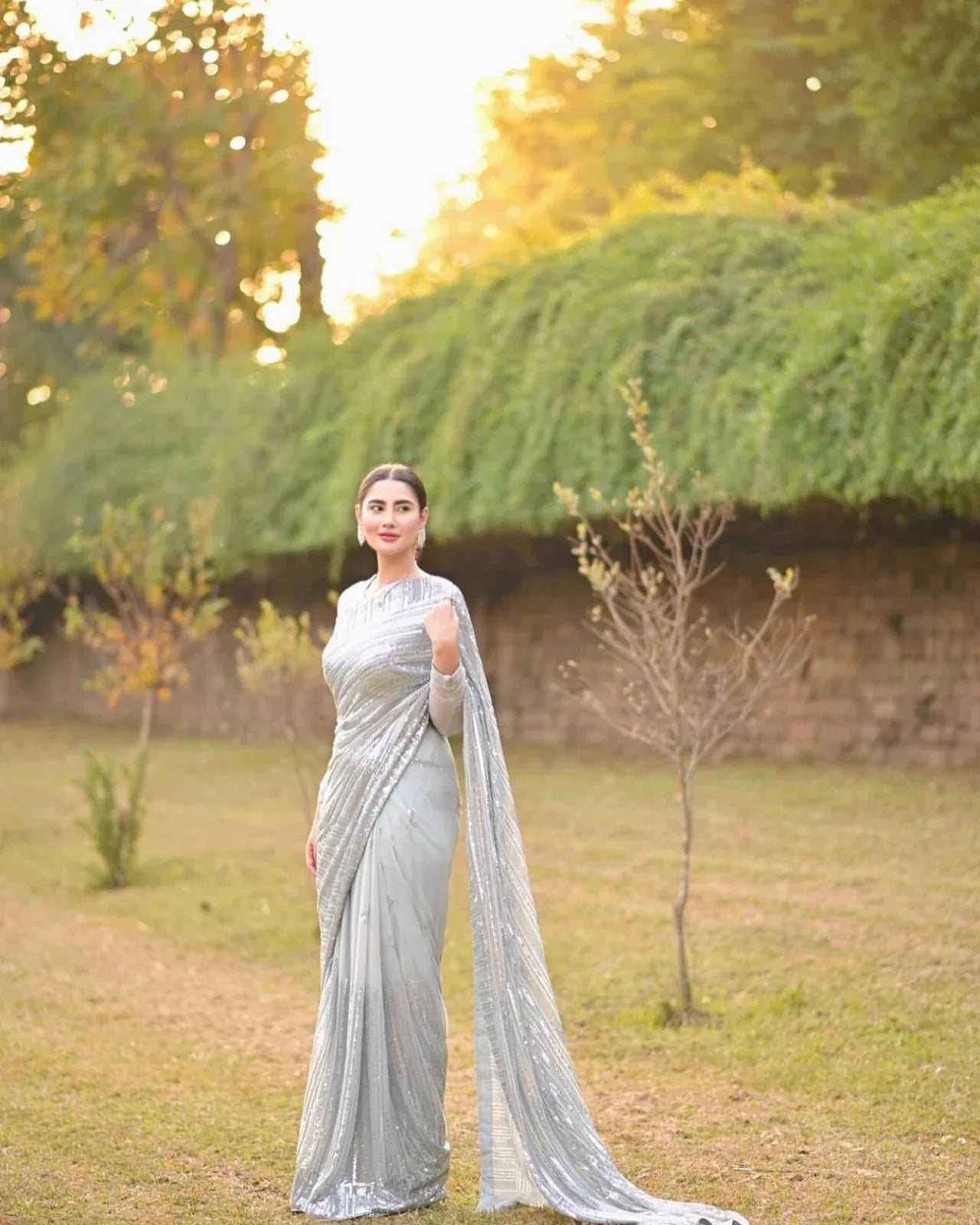 Beautiful Designer Heavy Georgette Exclusive Sequanc Saree Design 5225