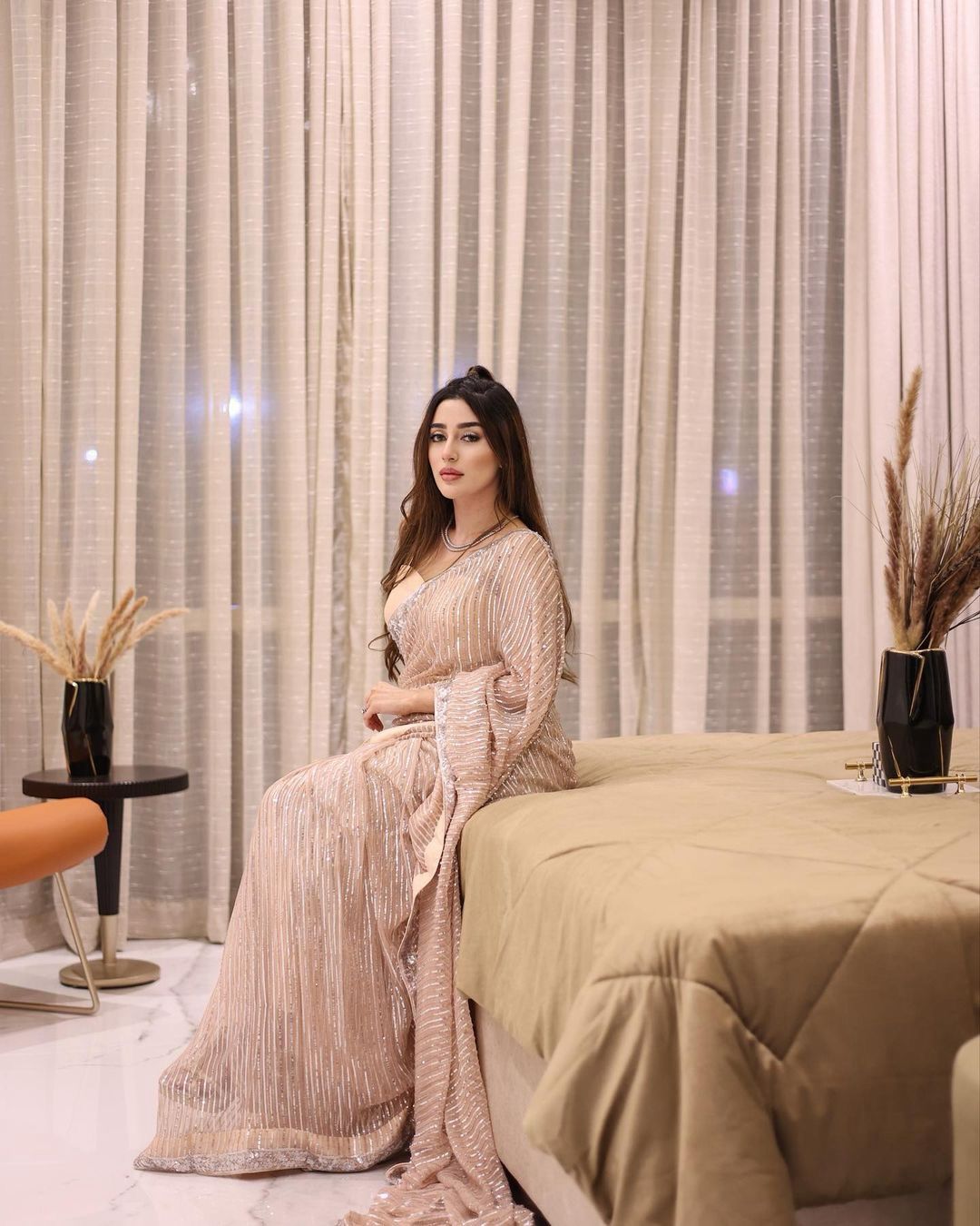 Beautiful Designer Heavy Georgette Exclusive Sequanc Saree Design 5279