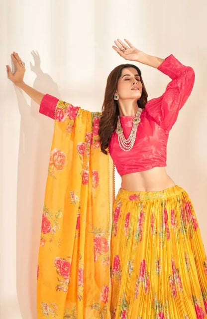 Beautiful Designer Valisha Pure Organza With Degital Print Lehenga Choli