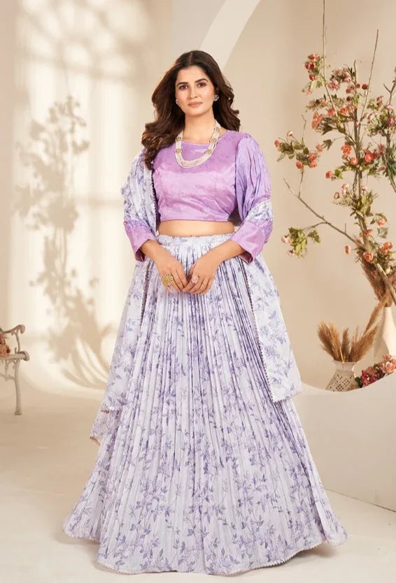 Beautiful Designer Valisha Pure Organza With Degital Print Lehenga Choli