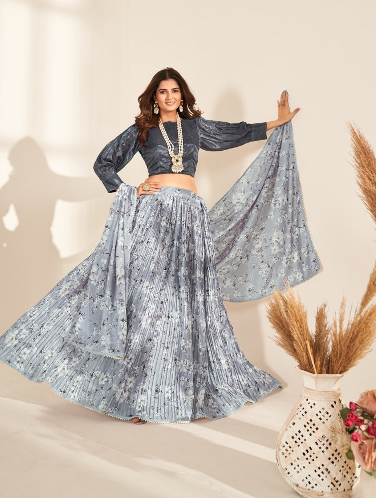 Beautiful Designer Valisha Pure Organza With Degital Print Lehenga Choli