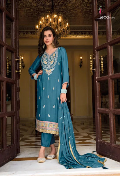 Eba Ayat 1632-1634 Series Heavy Chinon Embroidery Work Salwar Suits (1699x3)