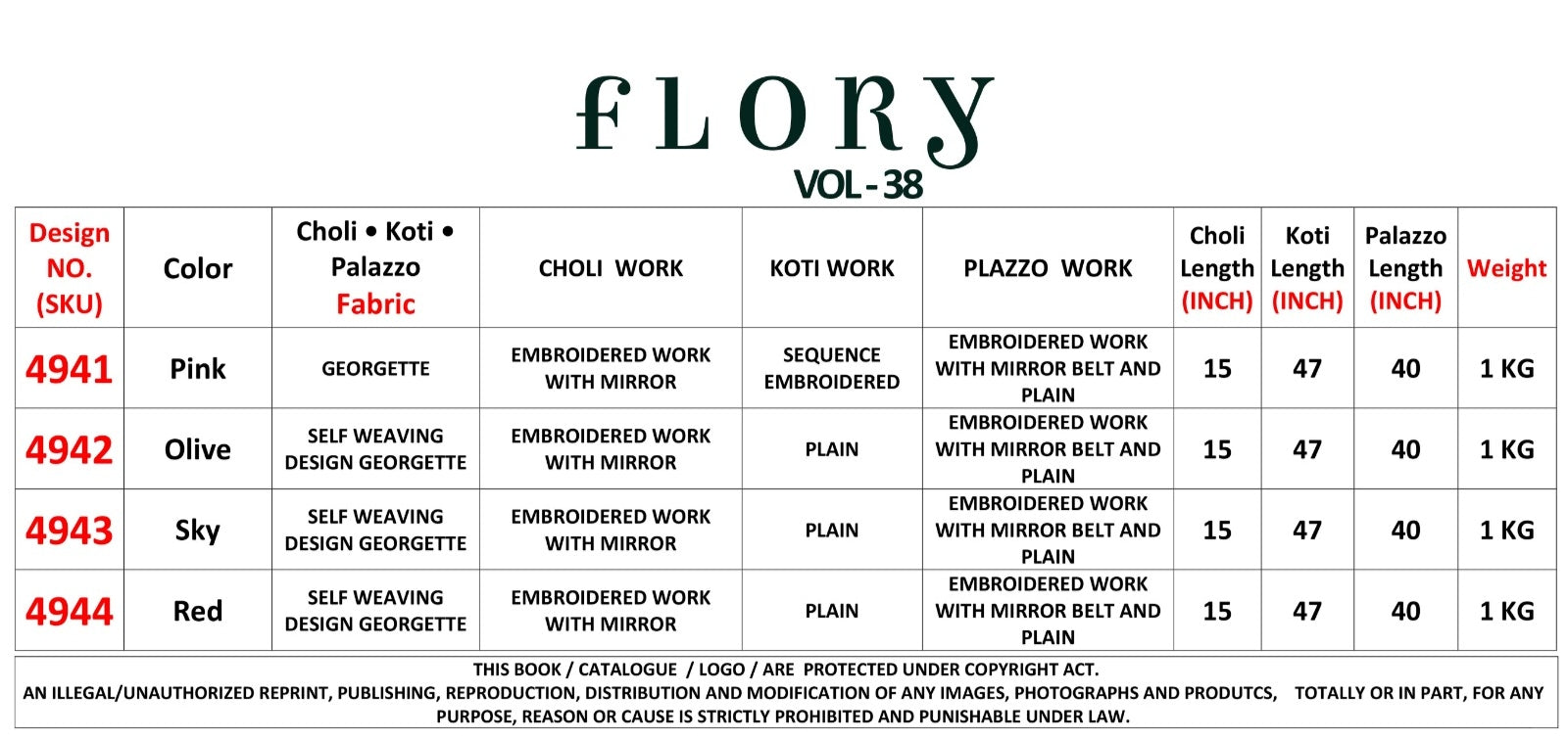 Koti Style Palazzo Co-Ords Set Style Collection Shubhkala Flory Vol 38 Weatern Wear