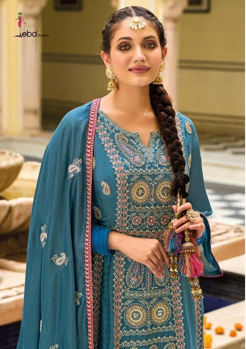 Eba Diva Premium Silk With Emboidery Work Salwar Suits 1649-1650 Series (2299x02)