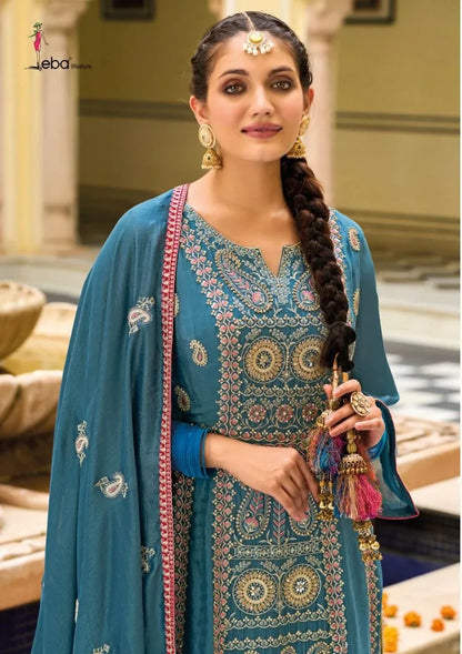 Eba Diva Premium Silk With Emboidery Work Salwar Suits 1649-1650 Series (2299x02)
