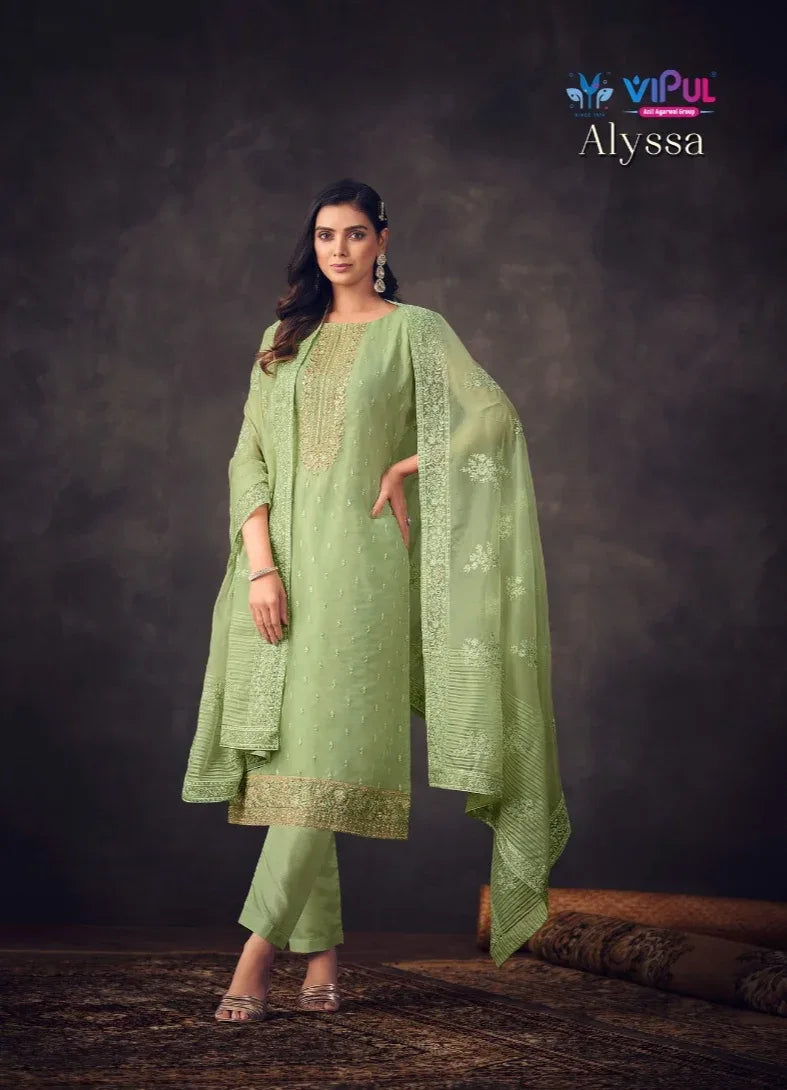 Vipul Fashion Alyssa Series 5481-5486 Organza Suit (2400x06)