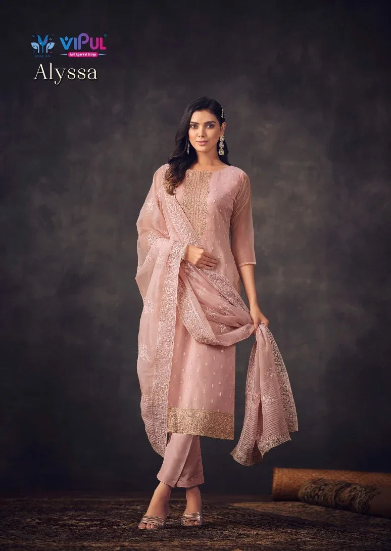 Vipul Fashion Alyssa Series 5481-5486 Organza Suit (2400x06)