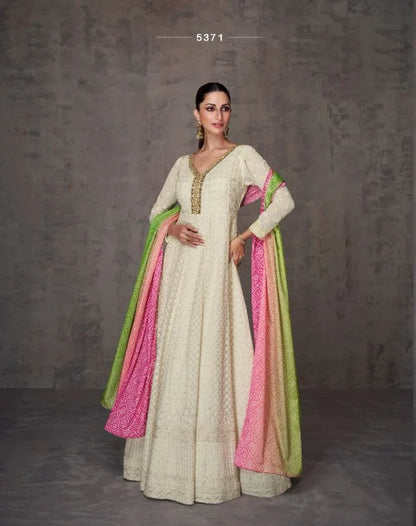 Sayuri Qurbat Series 5370-5372 Real Georgette Gown With Dupatta (2499x03)