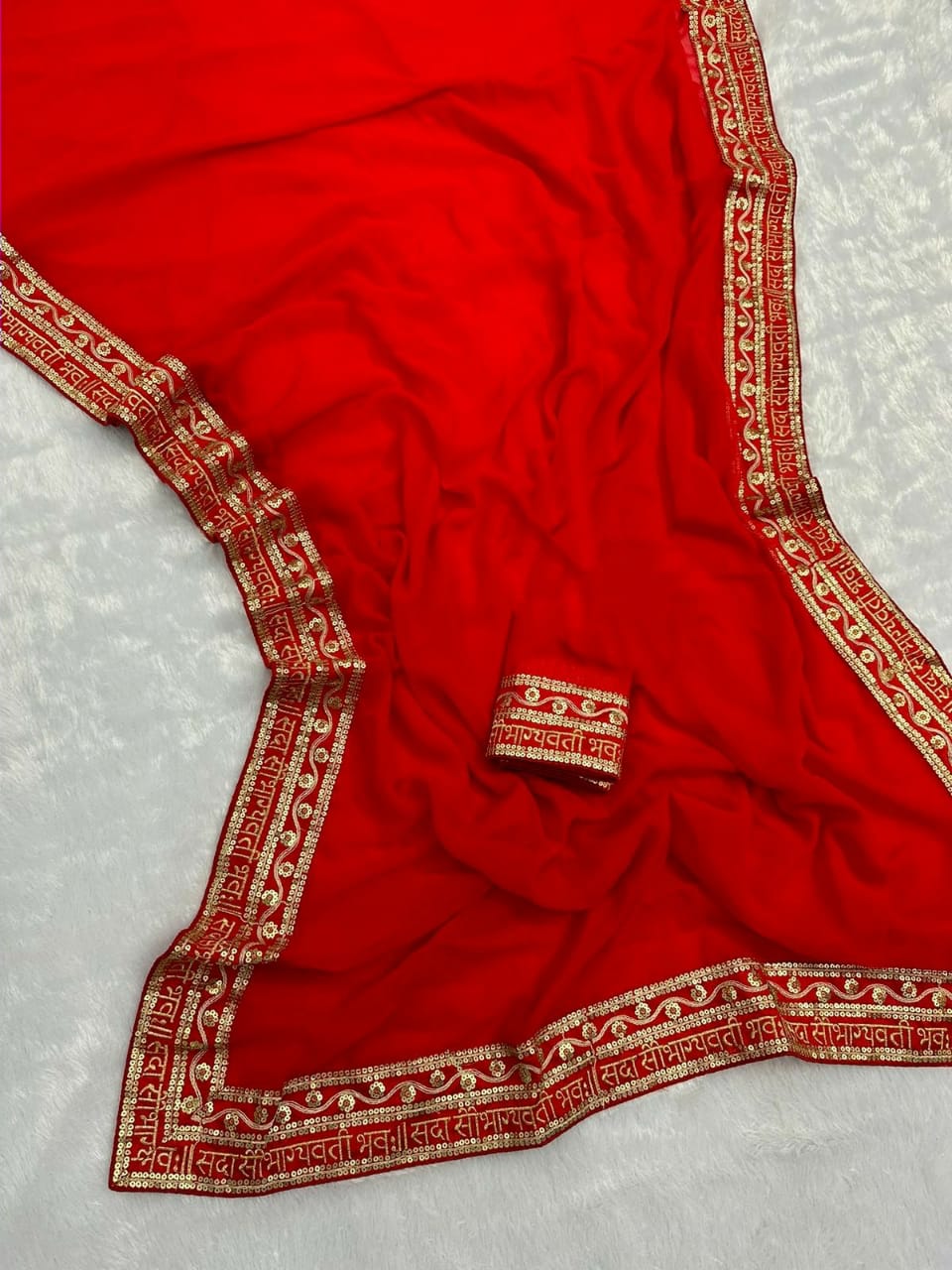 Beautiful Designer Heavy Georgette Exclusive Sequanc Saree