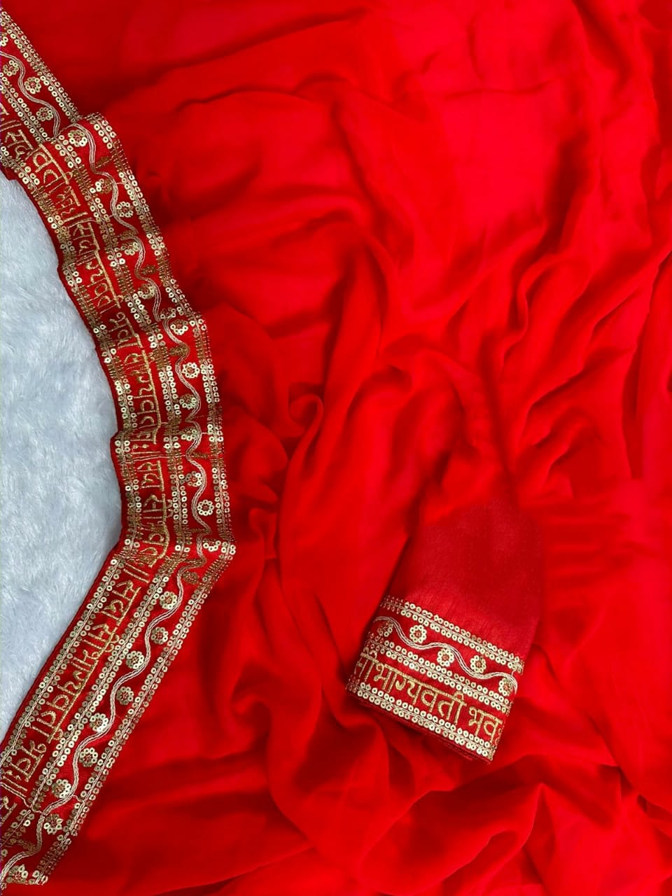 Beautiful Designer Heavy Georgette Exclusive Sequanc Saree