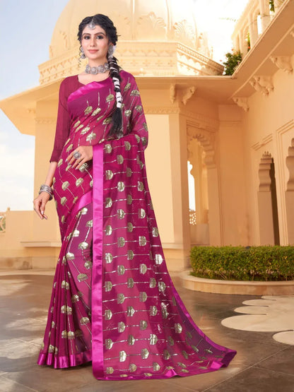 Beautiful Designer Heavy Georgette Sequanc Saree