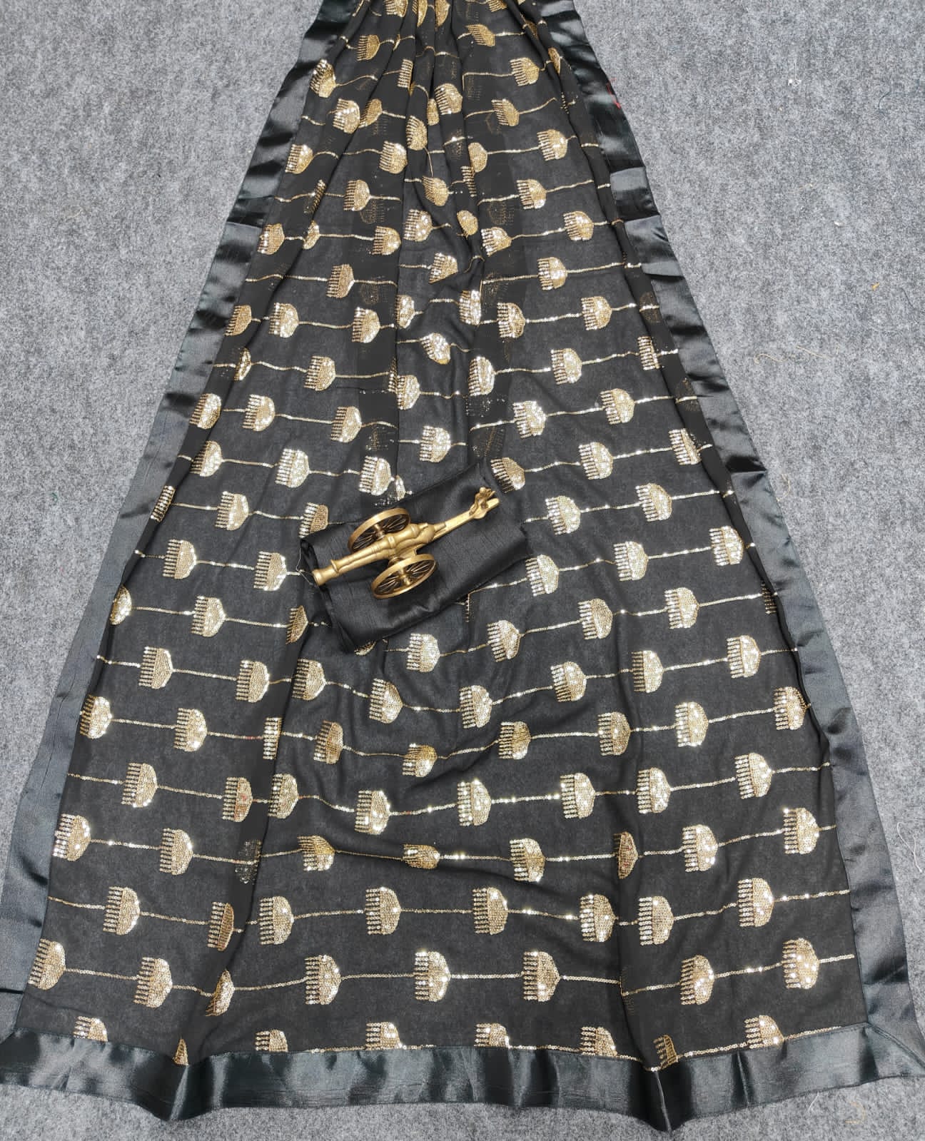 Beautiful Designer Heavy Georgette Sequanc Saree