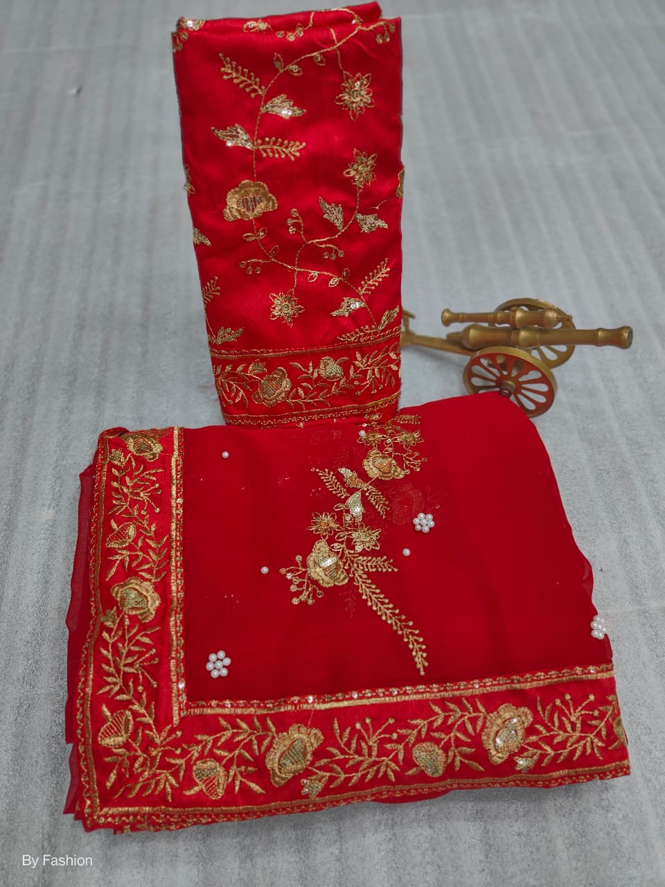 Beautiful Designer Heavy Georgette Sequanc Saree