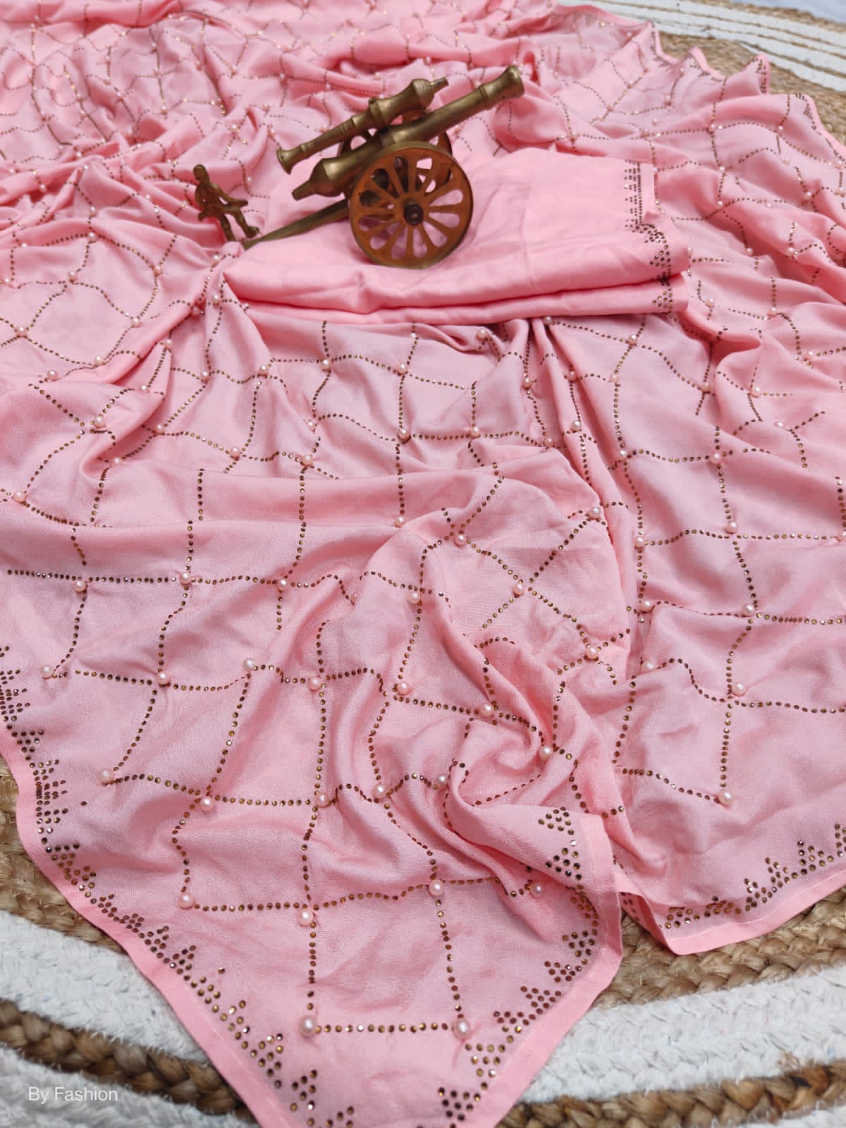 Beautiful Designer Heavy Georgette Sequanc Saree