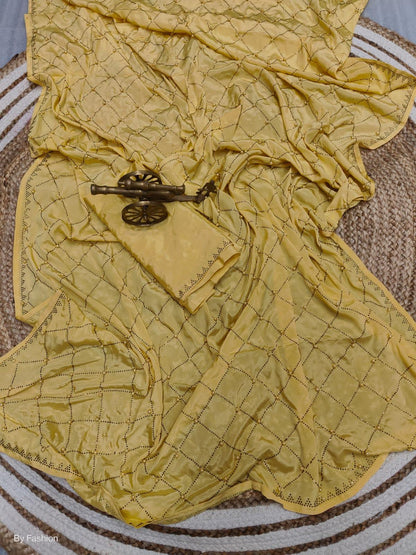 Beautiful Designer Heavy Georgette Sequanc Saree