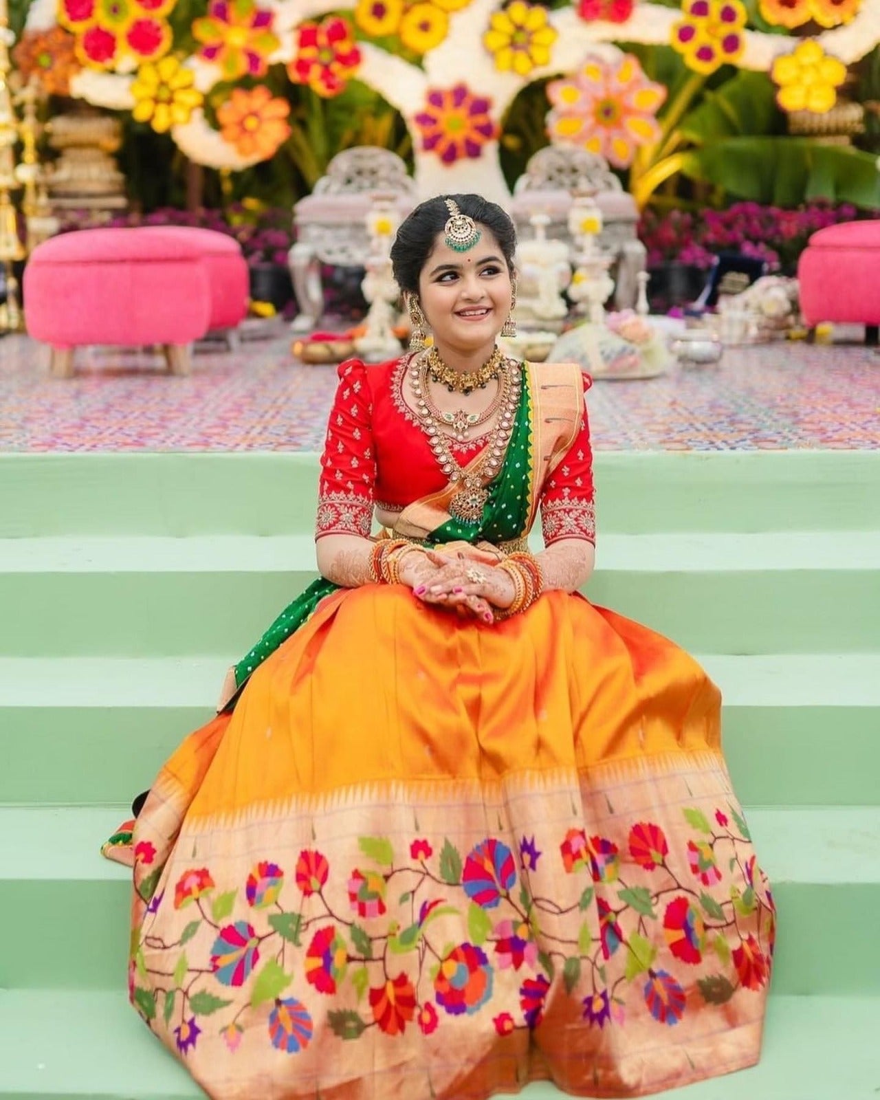 Beautiful Designer Pure Paithani Silk Lehenga Choli