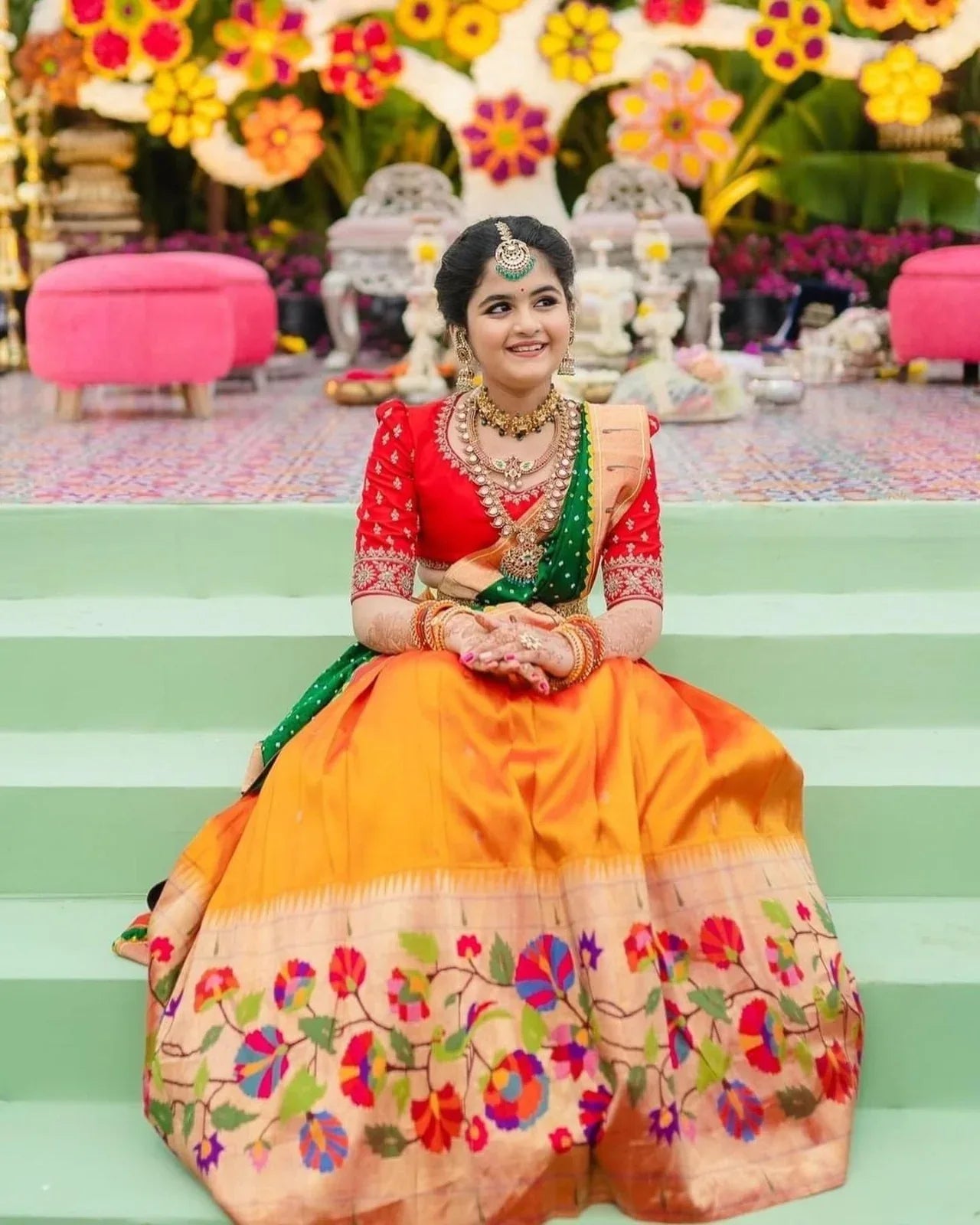 Beautiful Designer Pure Paithani Silk Lehenga Choli