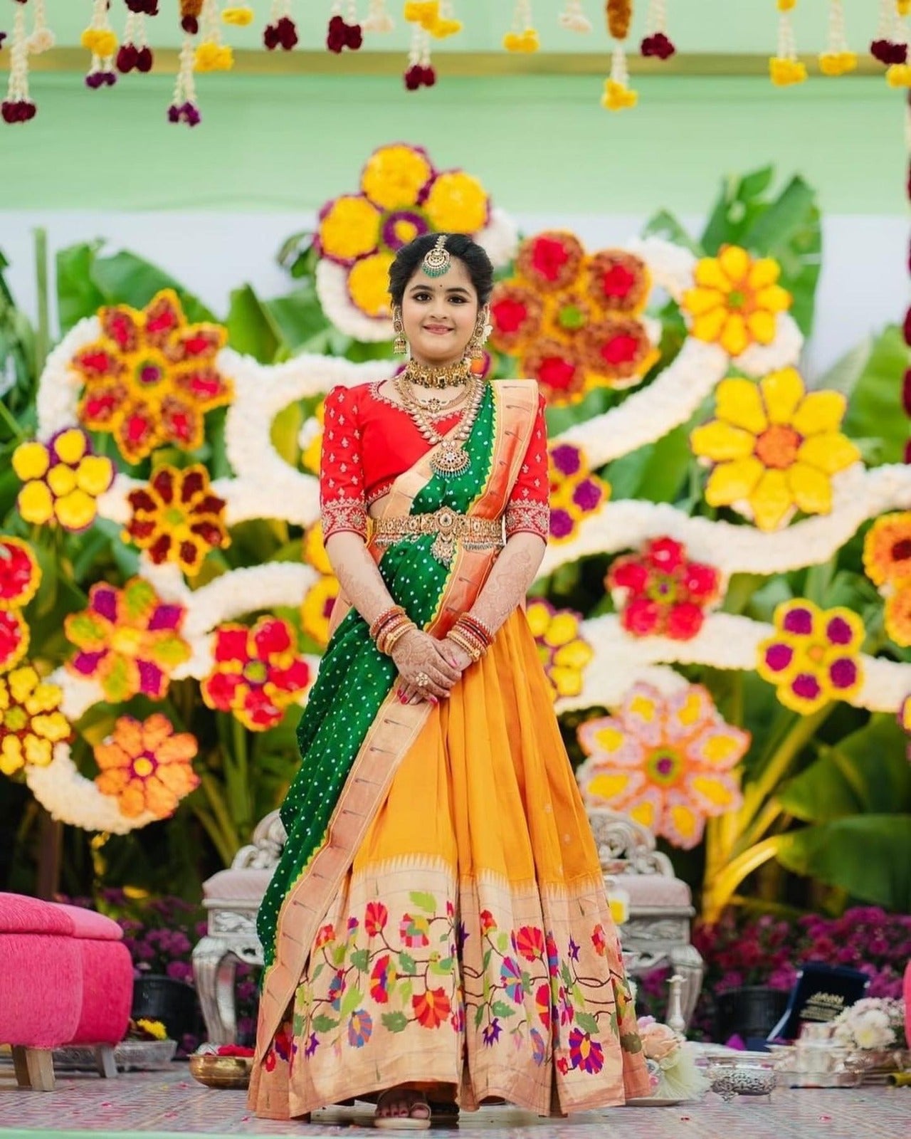 Beautiful Designer Pure Paithani Silk Lehenga Choli