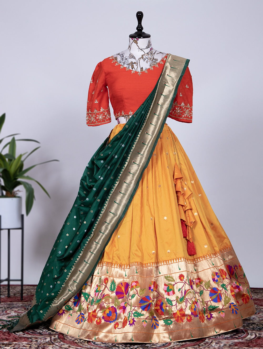 Beautiful Designer Pure Paithani Silk Lehenga Choli