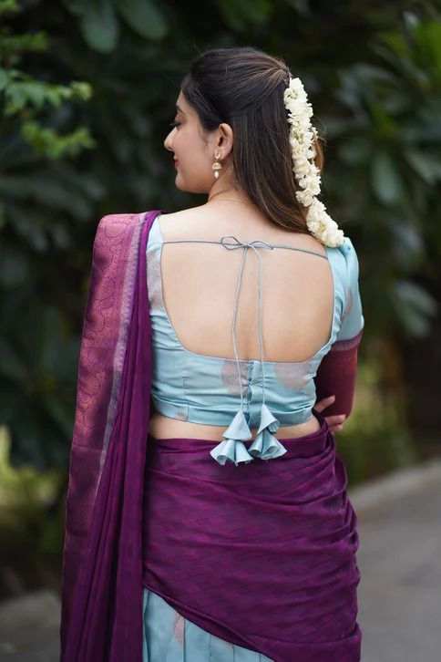 Beautiful Designer Super Half & Half Copper Lehanga Saree