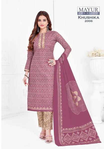 Mayur Khushika Vol-2 Series 2001-2010 Pure Cotton Suit (490x10)