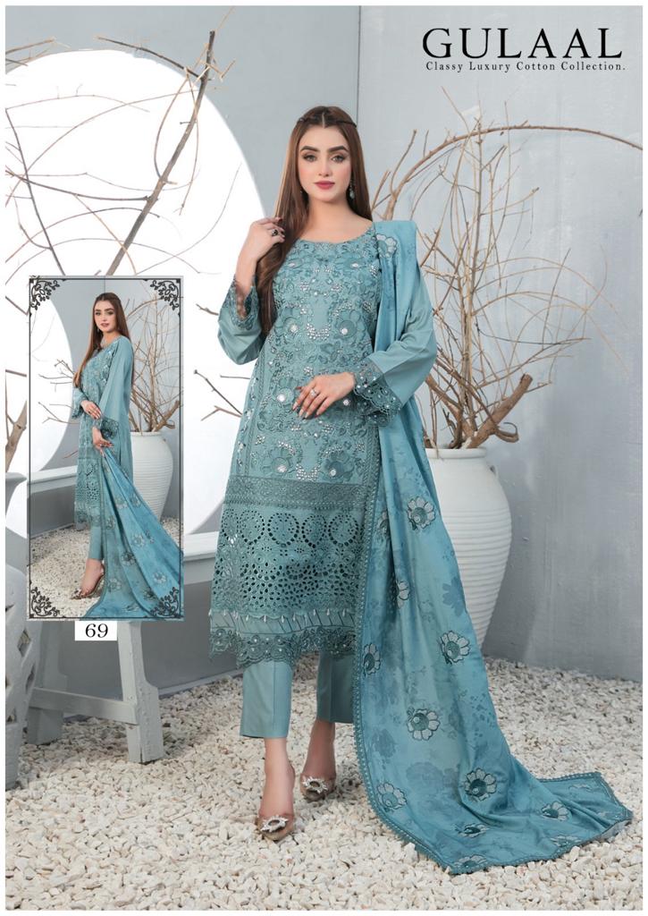 Gulaal Karachi vol 7 Cotton with Printed Pakistani salwar kameez 360x10