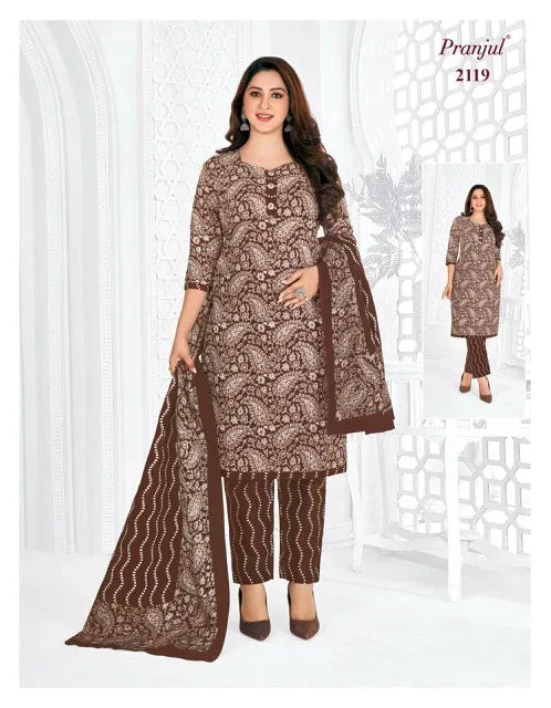 Pranjul Priyanshi Vol 21 Cotton Churidar Material (440x36)