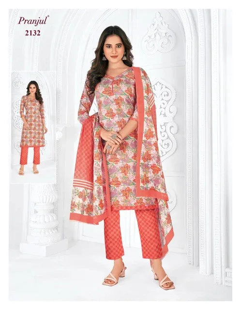 Pranjul Priyanshi Vol 21 Cotton Churidar Material (440x36)