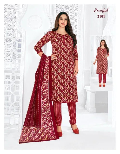 Pranjul Priyanshi Vol 21 Cotton Churidar Material (440x36)