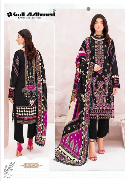 Gull Aahmed Azure Series 1001-1006 Pure Lawn Cotton Suit (390x06)