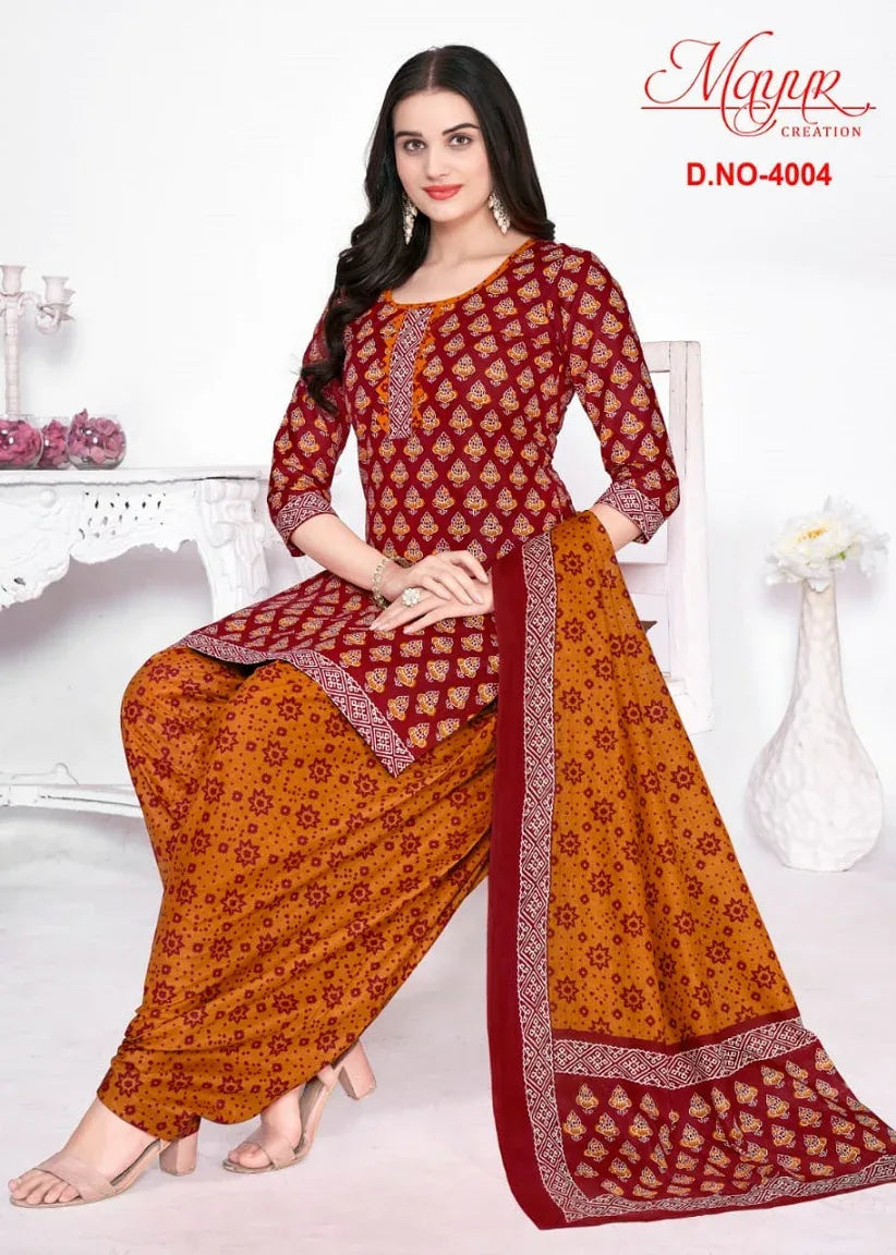 Mayur Gamthi vol 4 Cotton with Printed Regular wear Dress material (370x10)