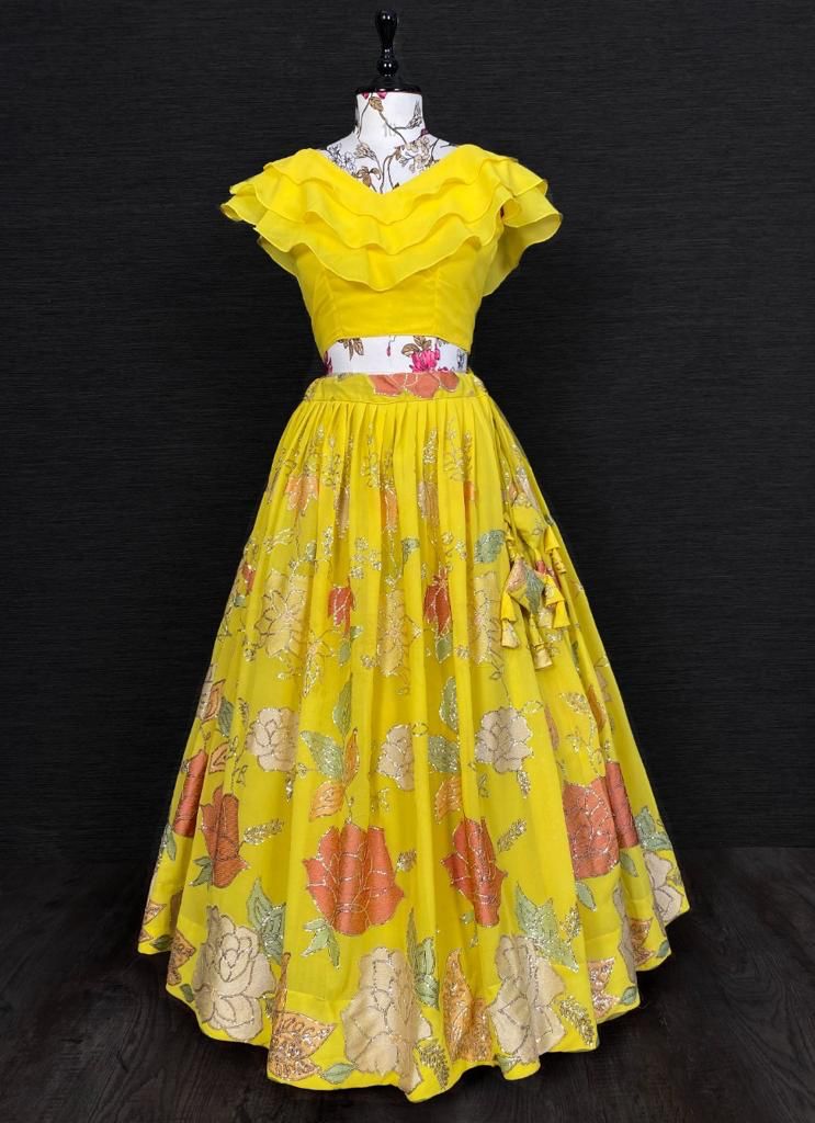 Beautiful Designer Kids Fancy Top with Lehenga