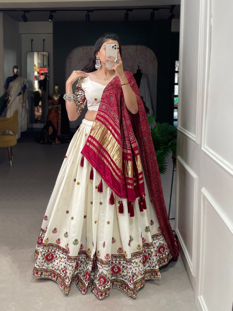 Beautiful Designer Khadi Cotton Lehenga Choli