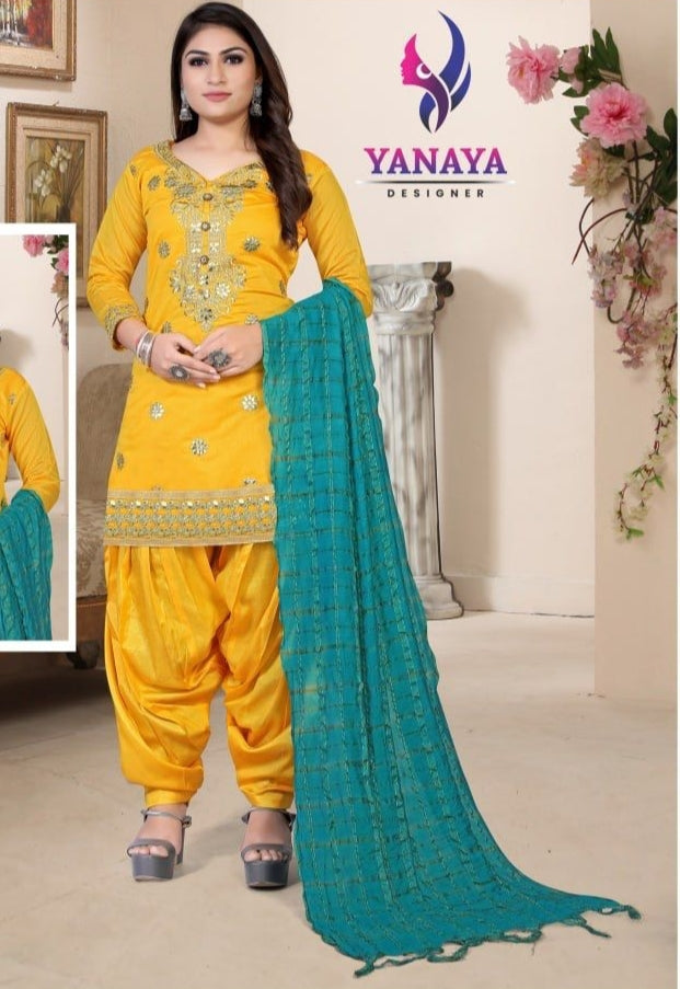 Yanaya Designer Aaina Vol 1 Modal Chanderi Salwar Suits (699x05)