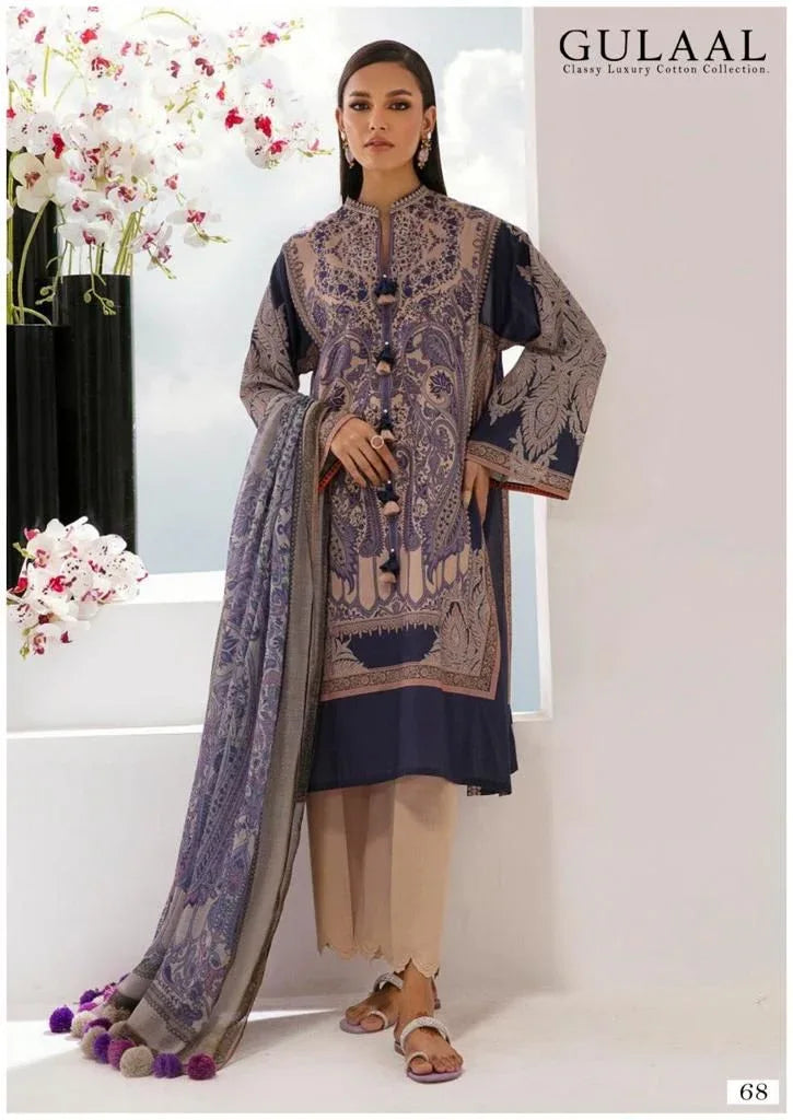 Gulaal Classy Luxury Cotton Vol 7 Karachi Cotton Dress Material (345x10)
