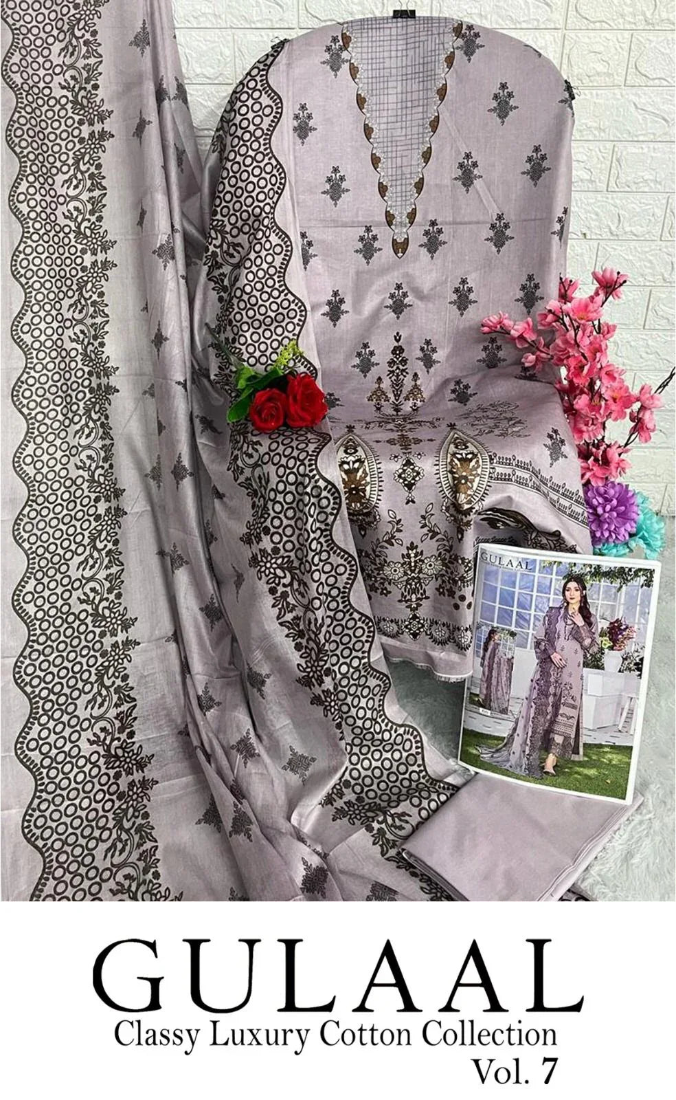 Gulaal Classy Luxury Cotton Vol 7 Karachi Cotton Dress Material (345x10)