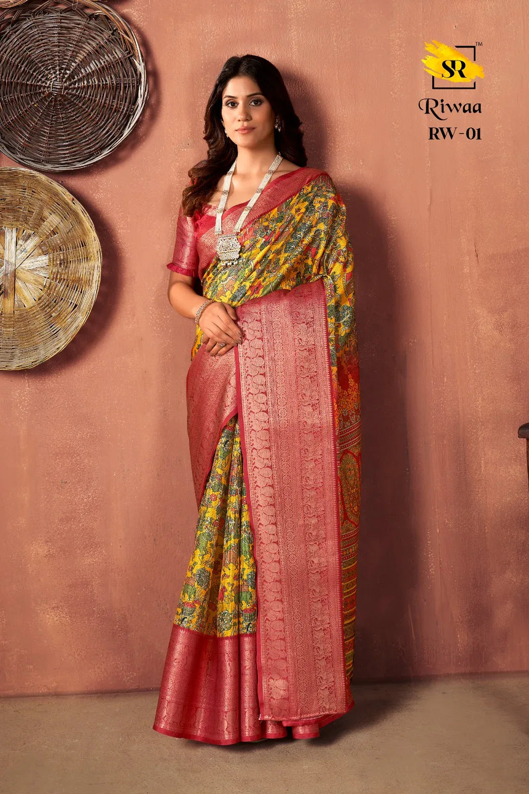 Sr Sarees Riwa Kota Checks With Digital Prined Saree (725x10)