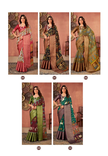 Sr Sarees Riwa Kota Checks With Digital Prined Saree (725x10)
